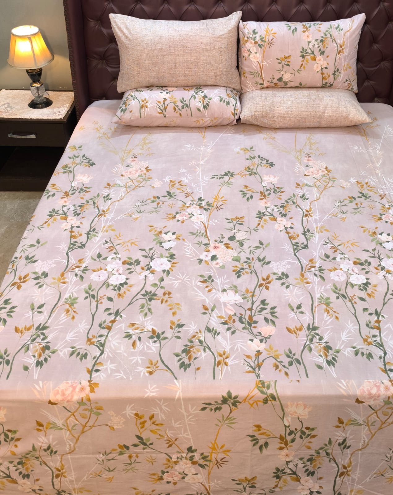 Peach Pure Cotton Bedsheet